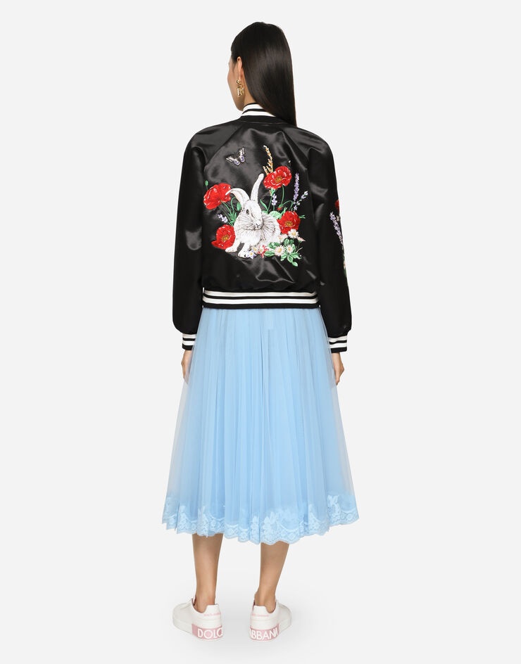Satin jacket with embroidery - 2