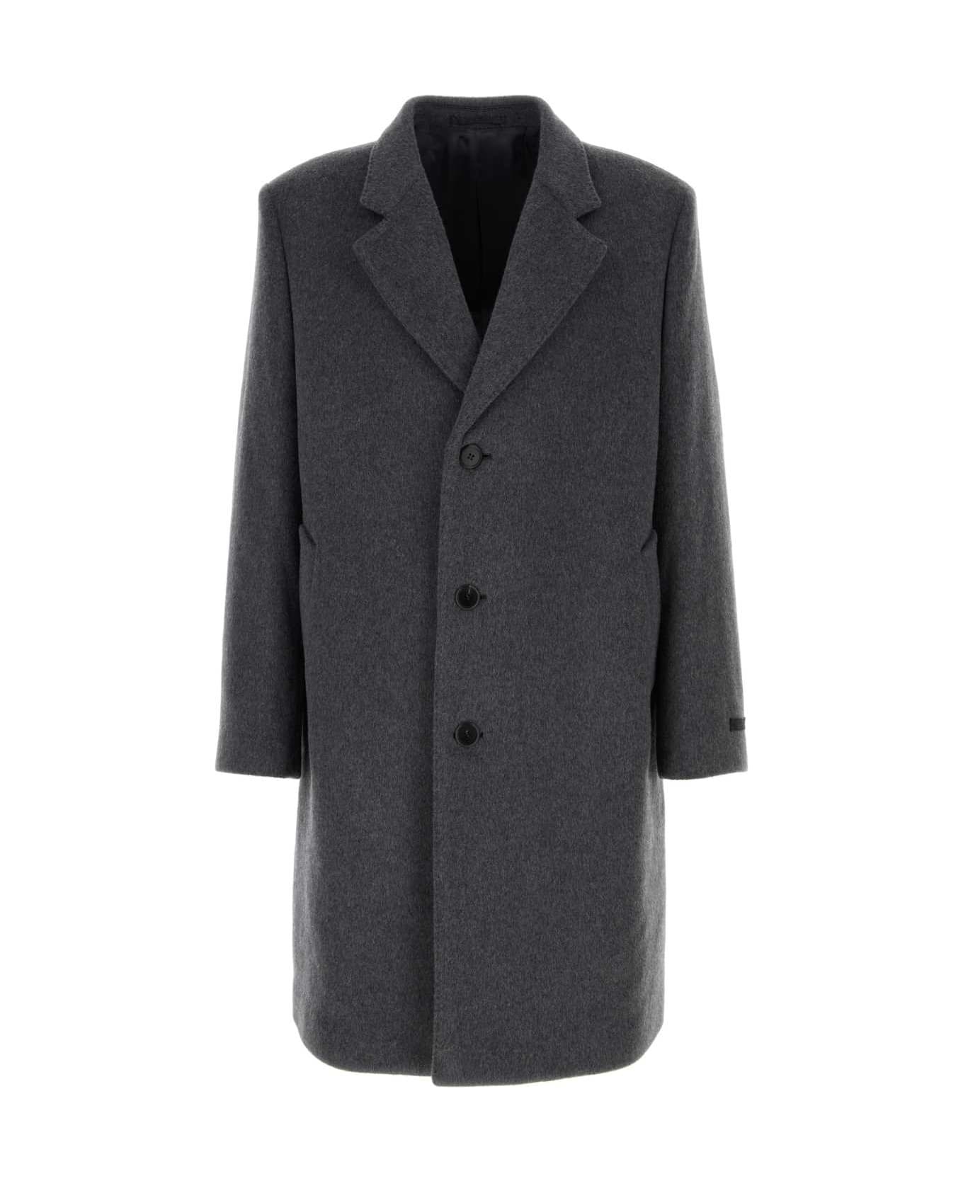 Grey Velour Coat - 1