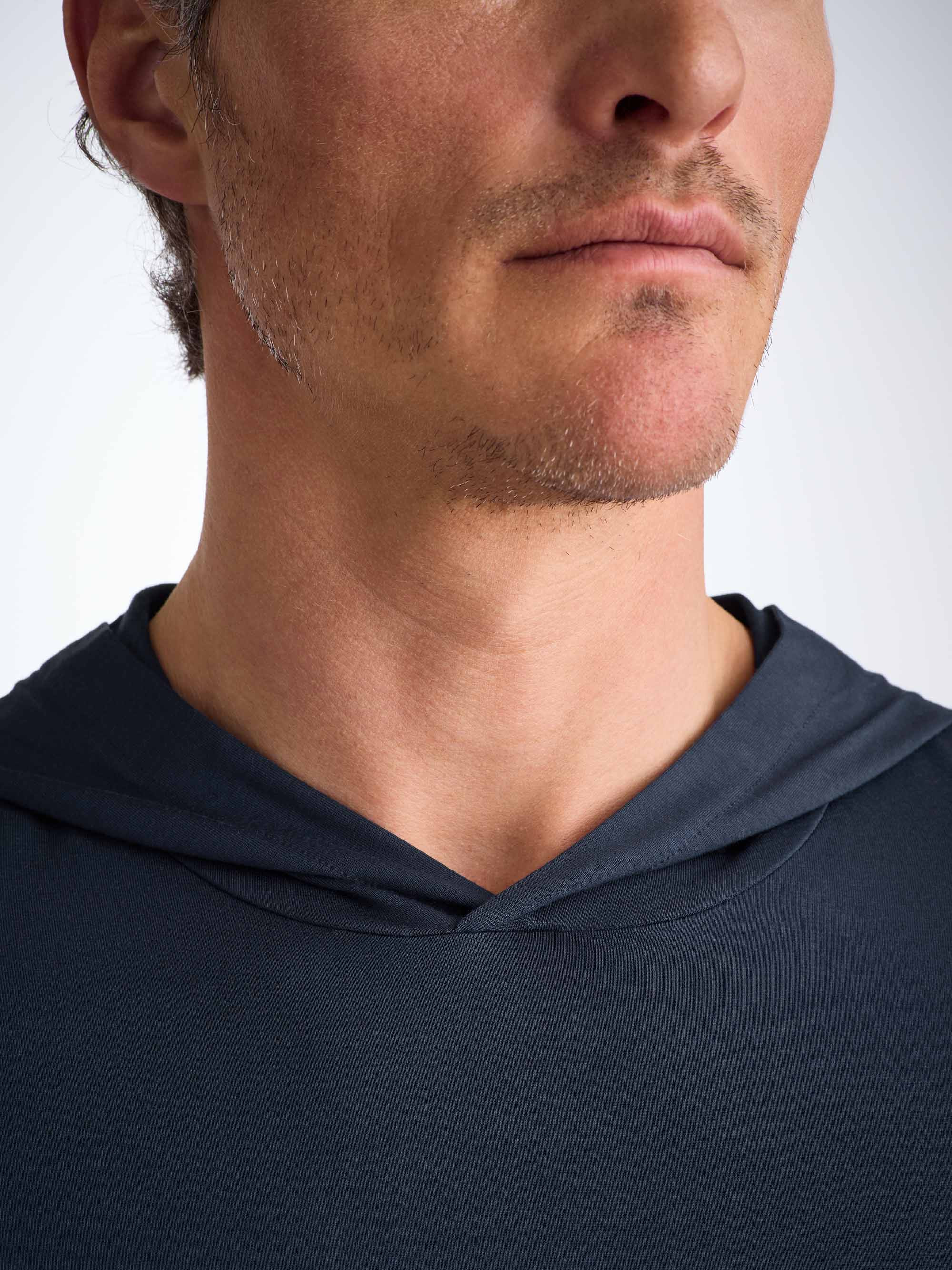 Men's Pullover Hoodie Basel Micro Modal Stretch Navy - 6