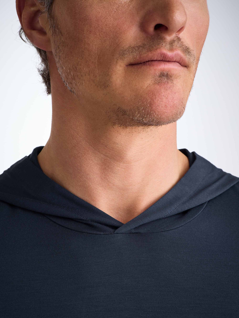 Men's Pullover Hoodie Basel Micro Modal Stretch Navy 6