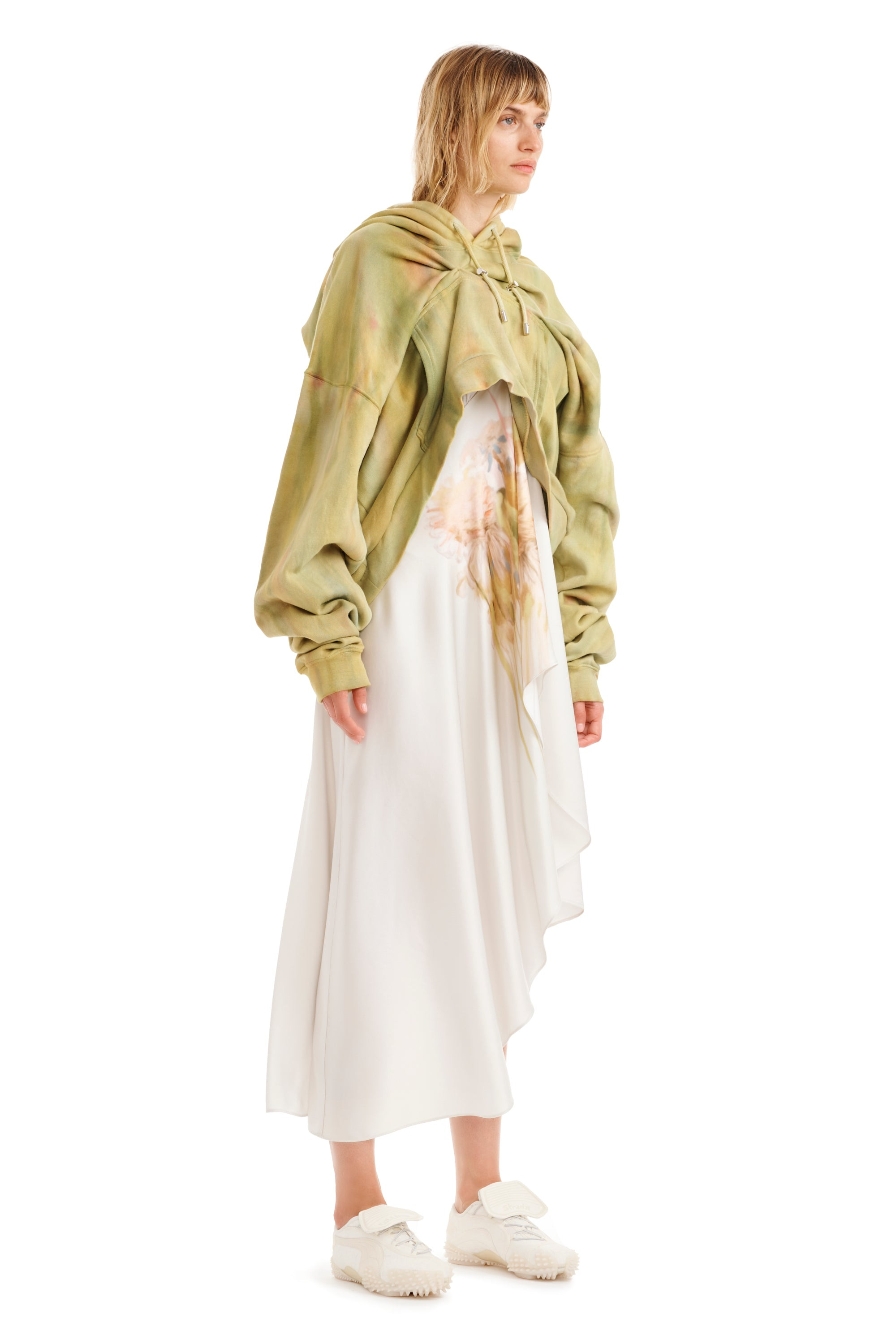 SEA MOSS DRAPED HOODIE - 7