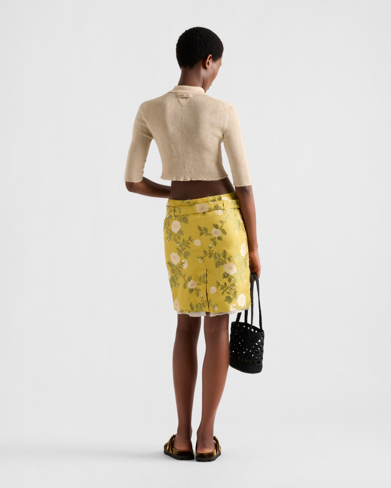 Floral jacquard skirt 5