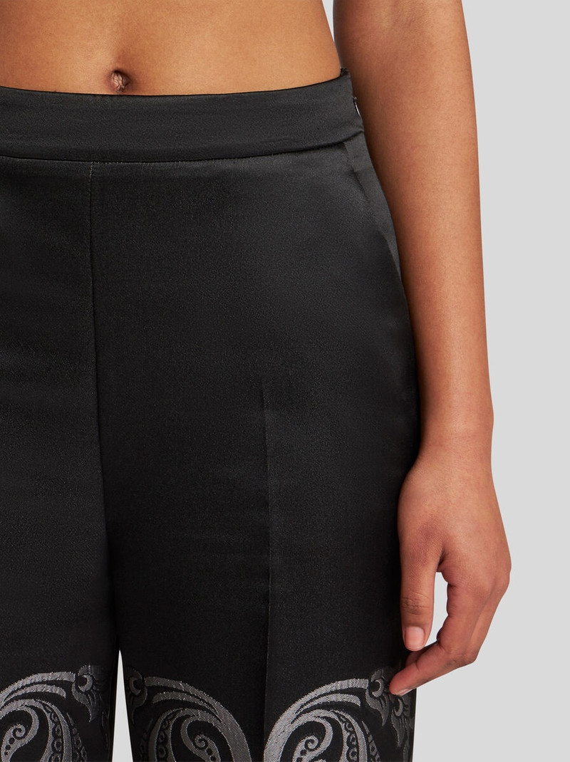 SILK JACQUARD PALAZZO TROUSERS 3