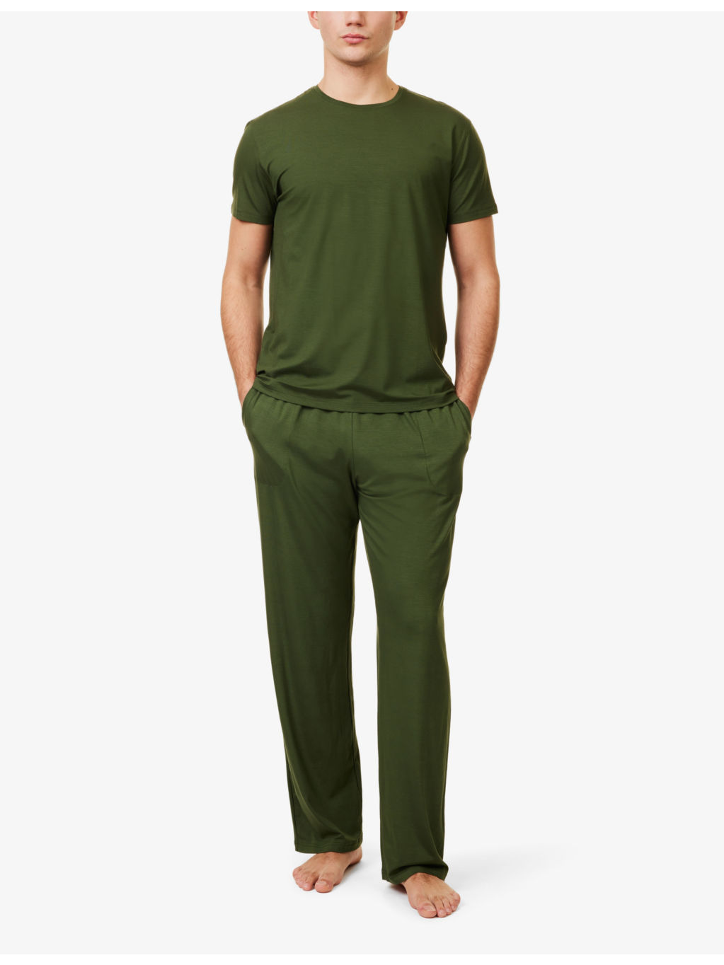 Basel 15 relaxed-fit straight-leg stretch-jersey pyjama bottoms - 2