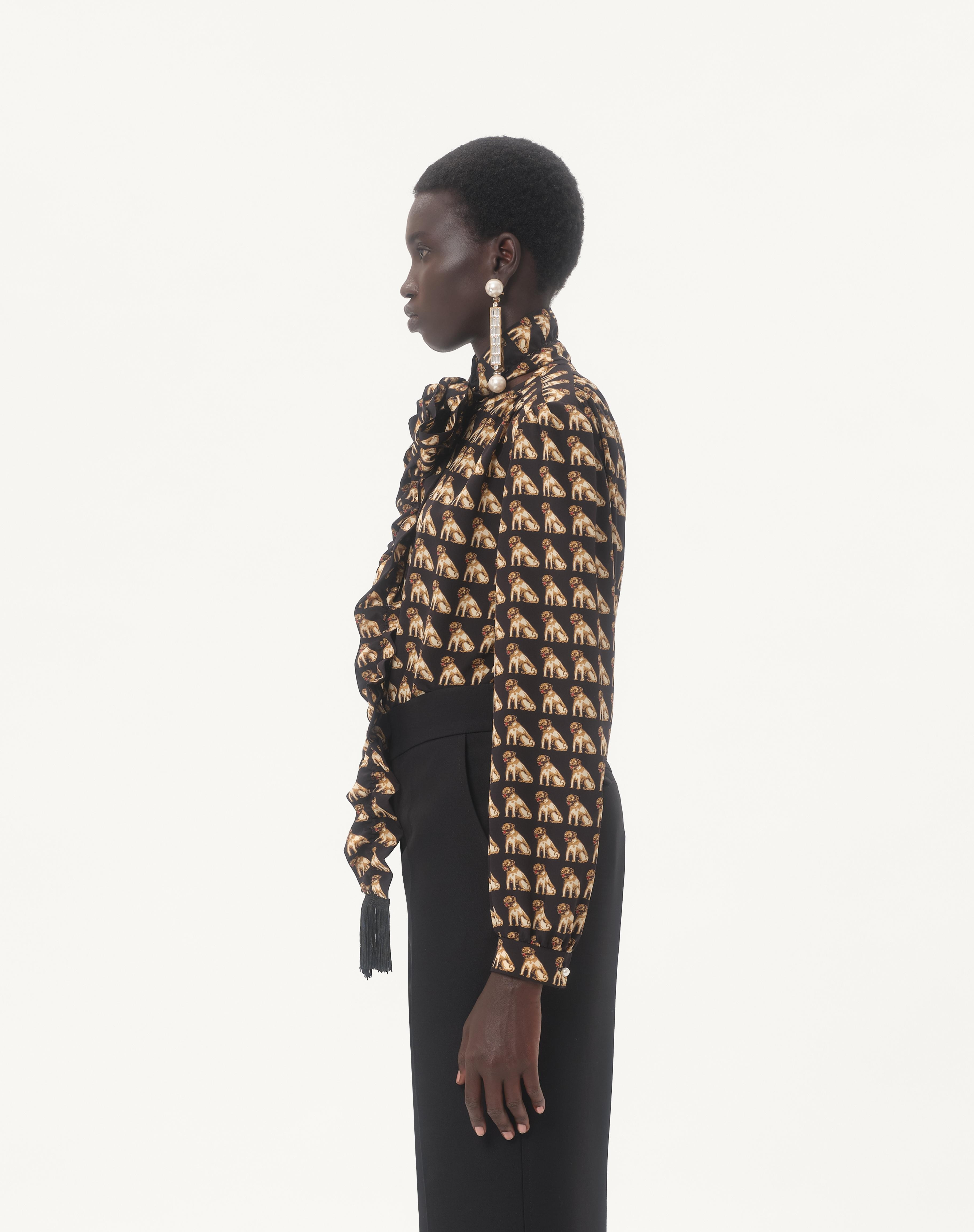 CREPE DE CHINE SHIRT WITH PETIT CHARLES PRINT - 6