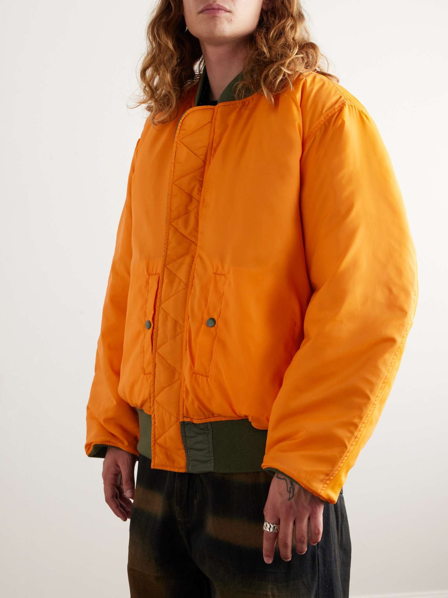+ Alpha Industries MA-1 Reversible Logo-Print Quilted Shell Bomber Jacket - 6