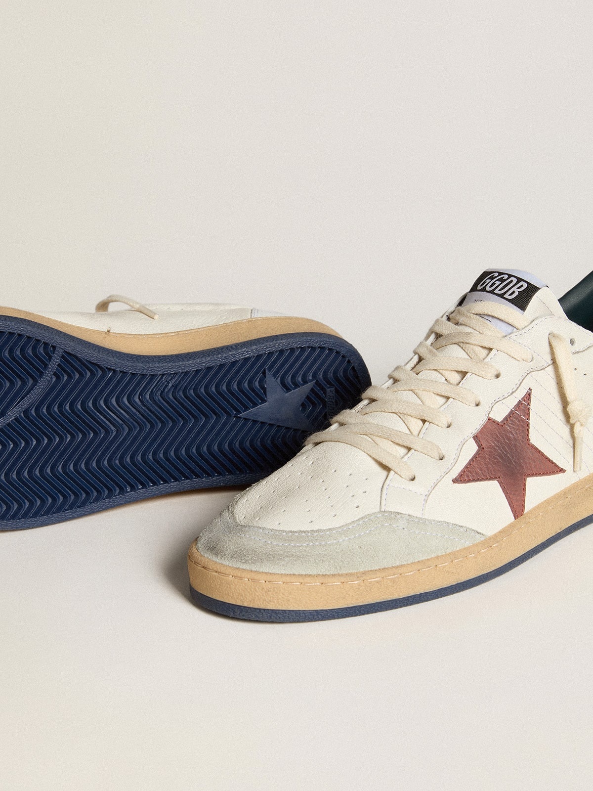 Ball Star in nappa with brown nubuck star and nappa heel tab - 3