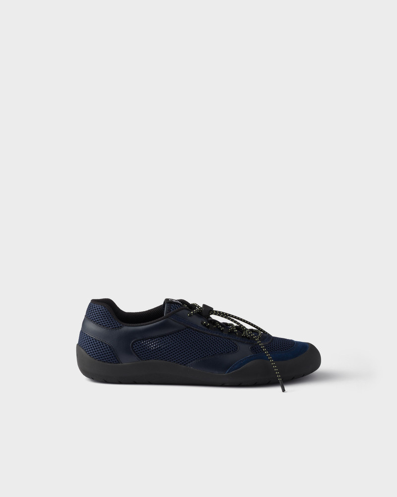 Prada Speedrock leather and mesh fabric sneakers outlook