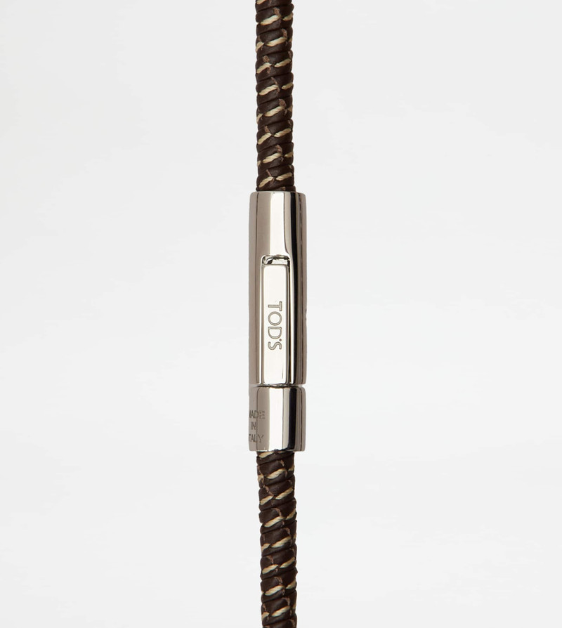 Tod's MYCOLORS BRACELET IN LEATHER - BROWN outlook