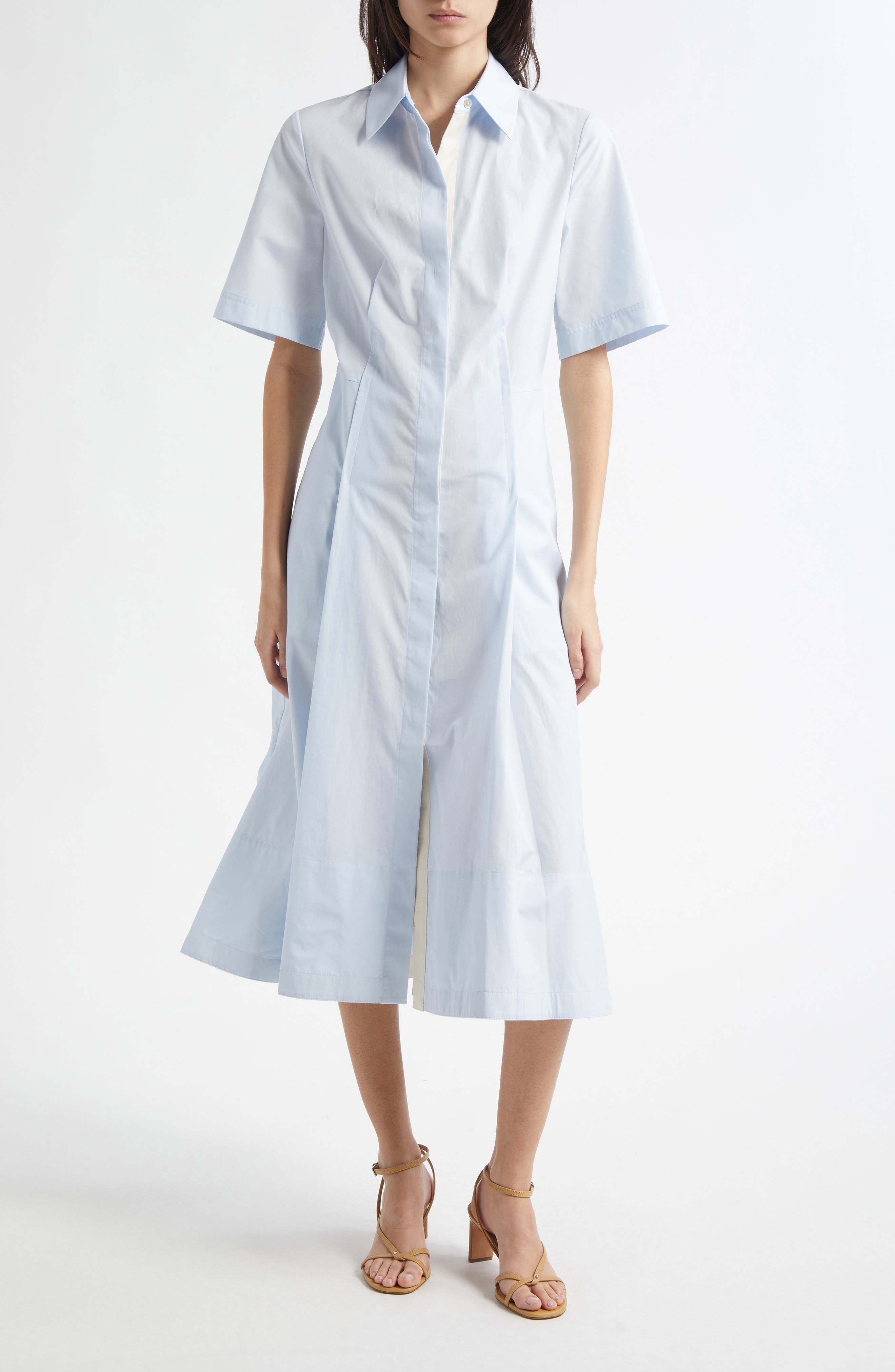 Vince Canvas Tape Shirtdress in Sky Mist at Nordstrom - 1