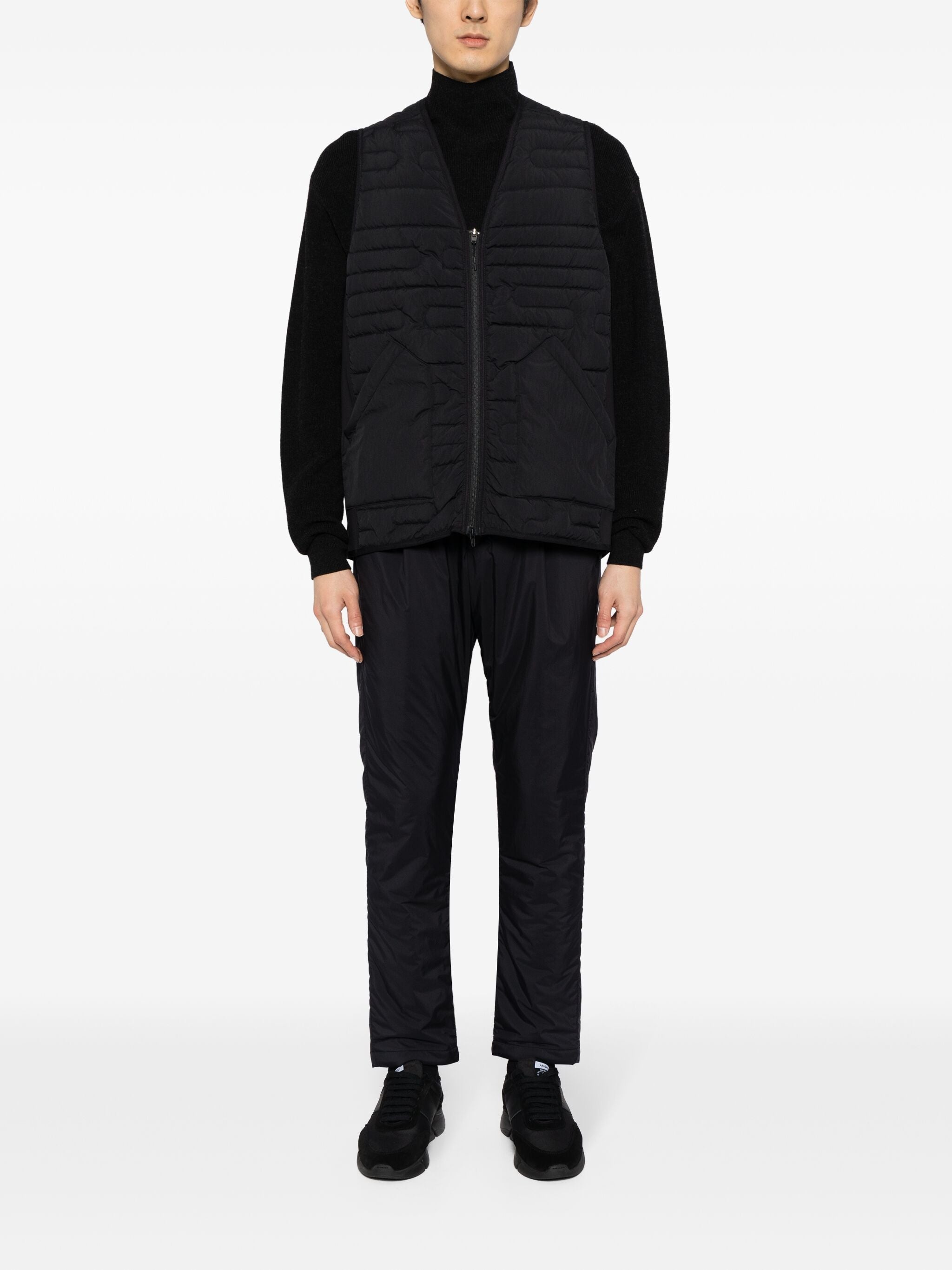 ELASTICATED-WAIST TAPERED TROUSERS - 2
