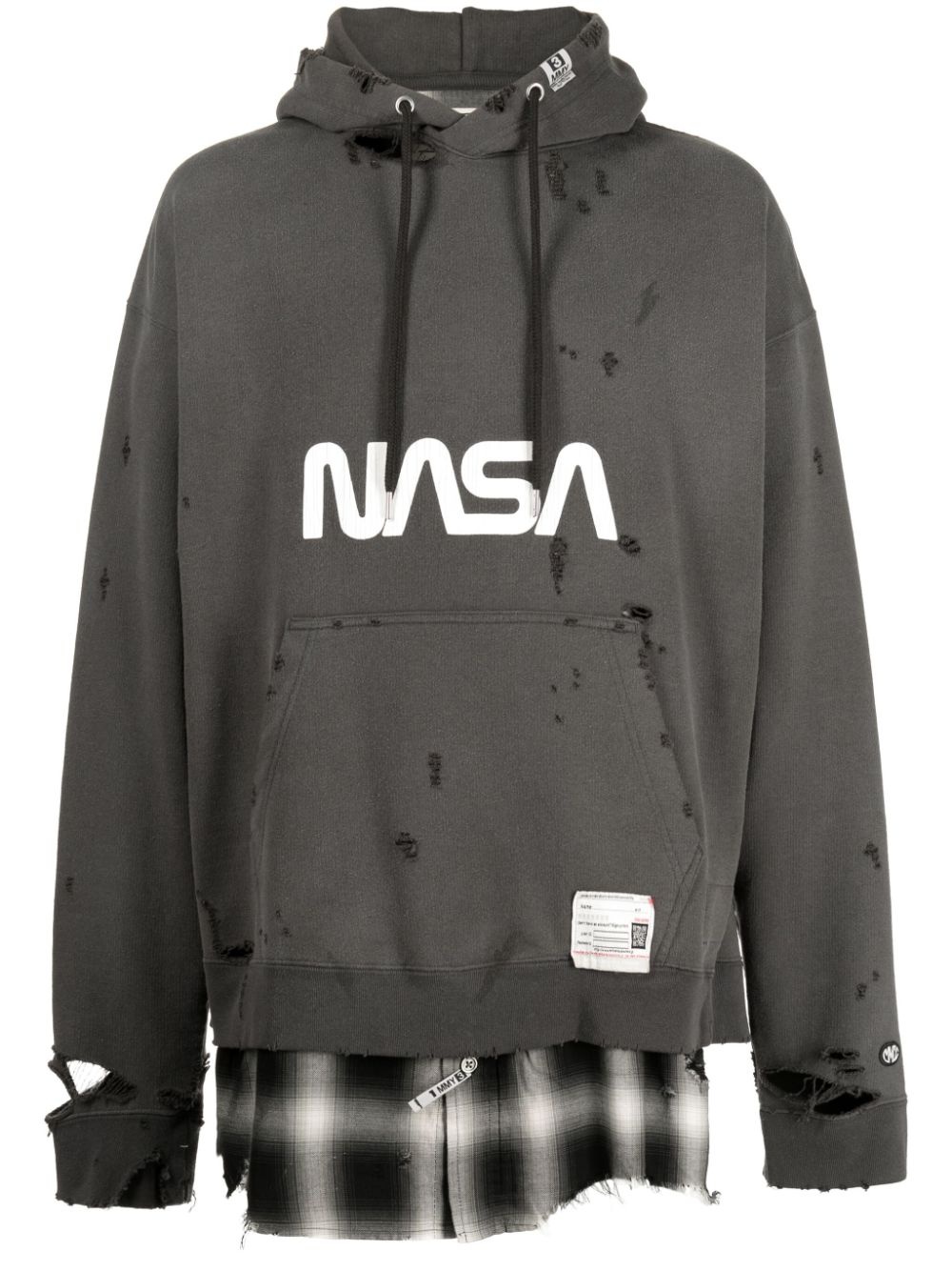 NASA-print cotton hoodie - 1