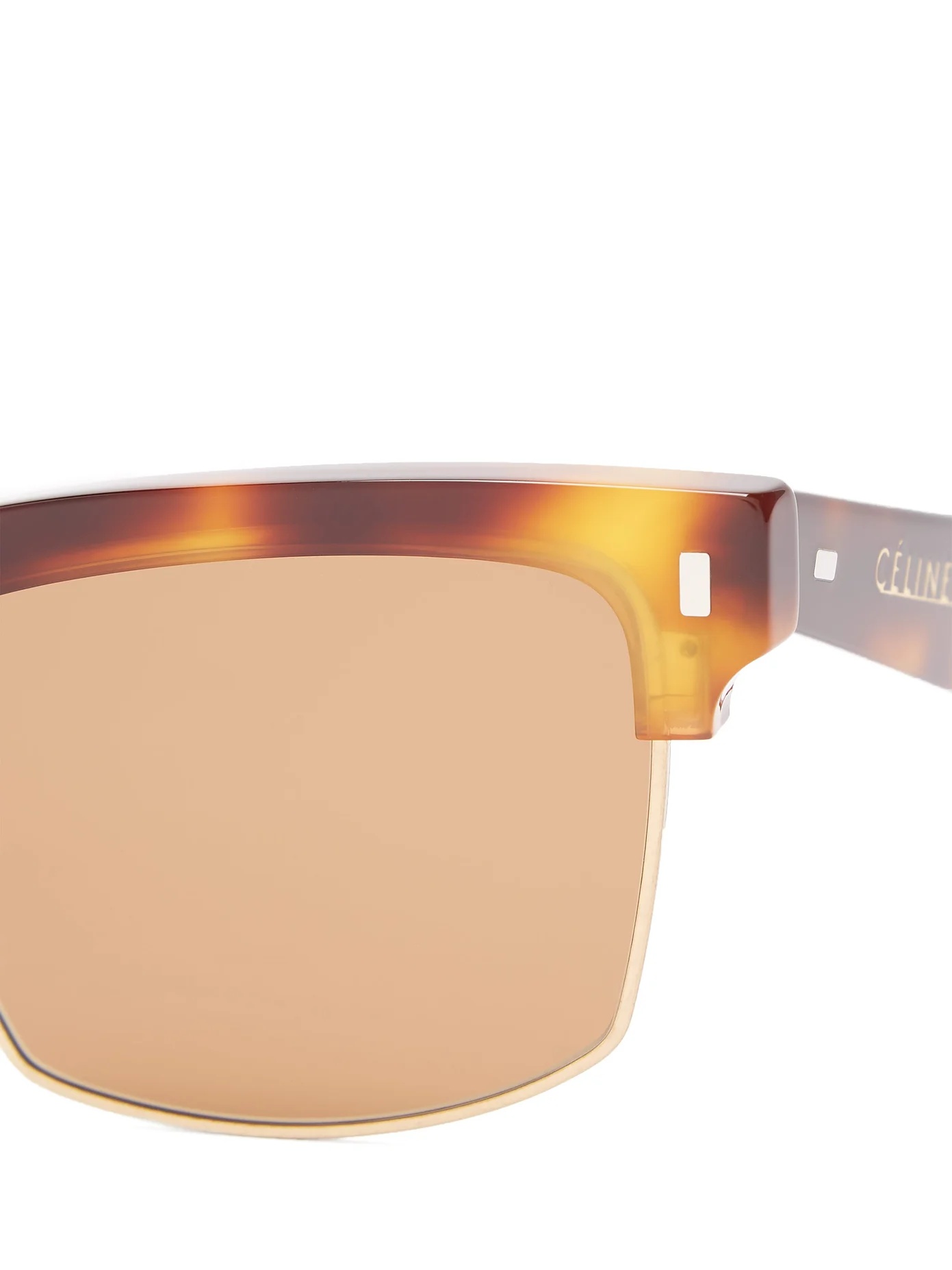 Square tortoiseshell-acetate sunglasses - 5