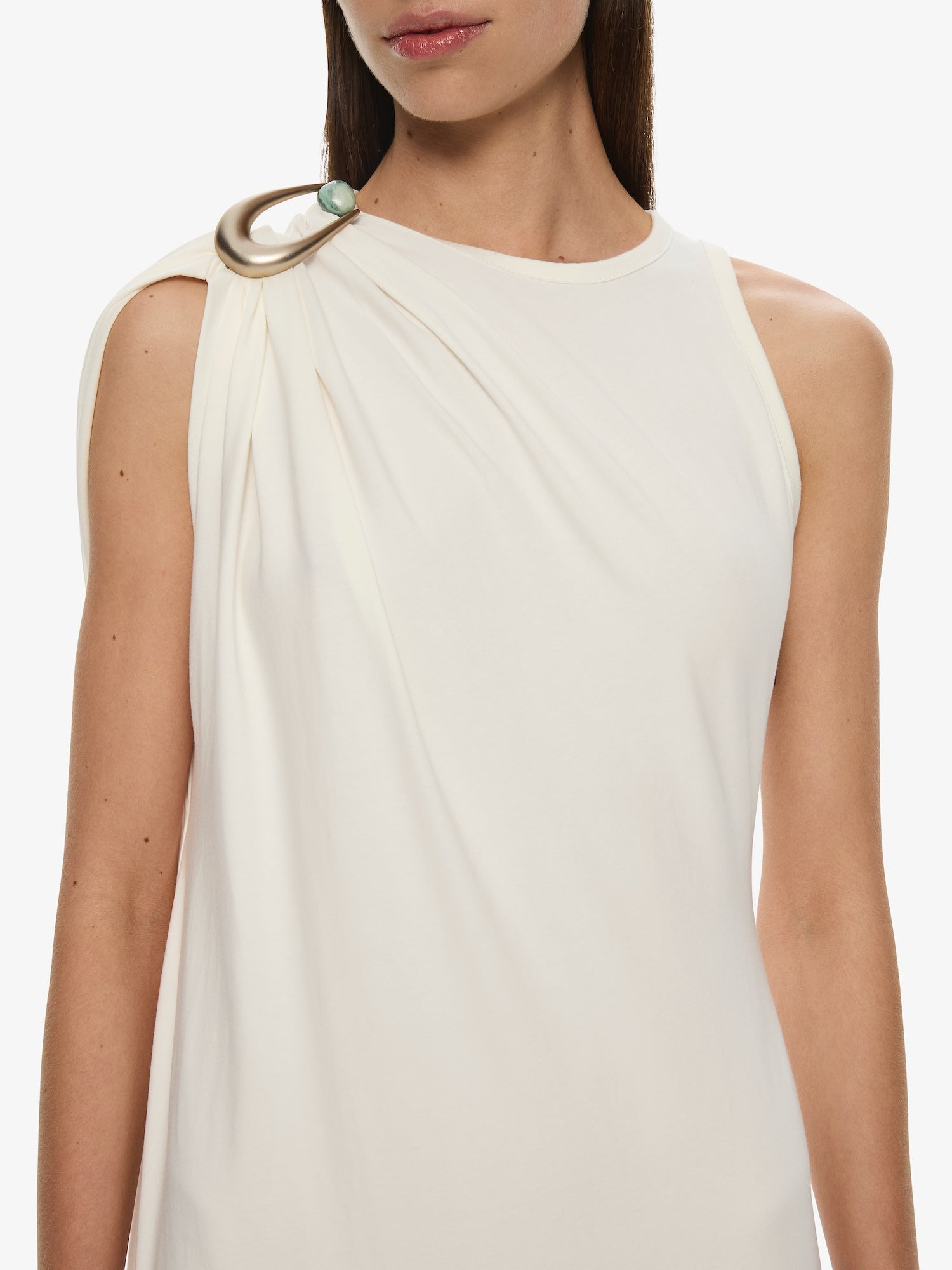 Stone Pin Column Tee Dress - 2