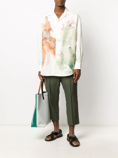 Jil Sander oversized coyote-print shirt outlook