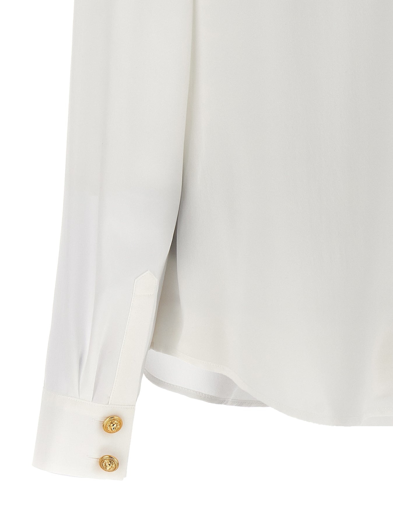 Logo Button Shirt Shirt, Blouse White - 4