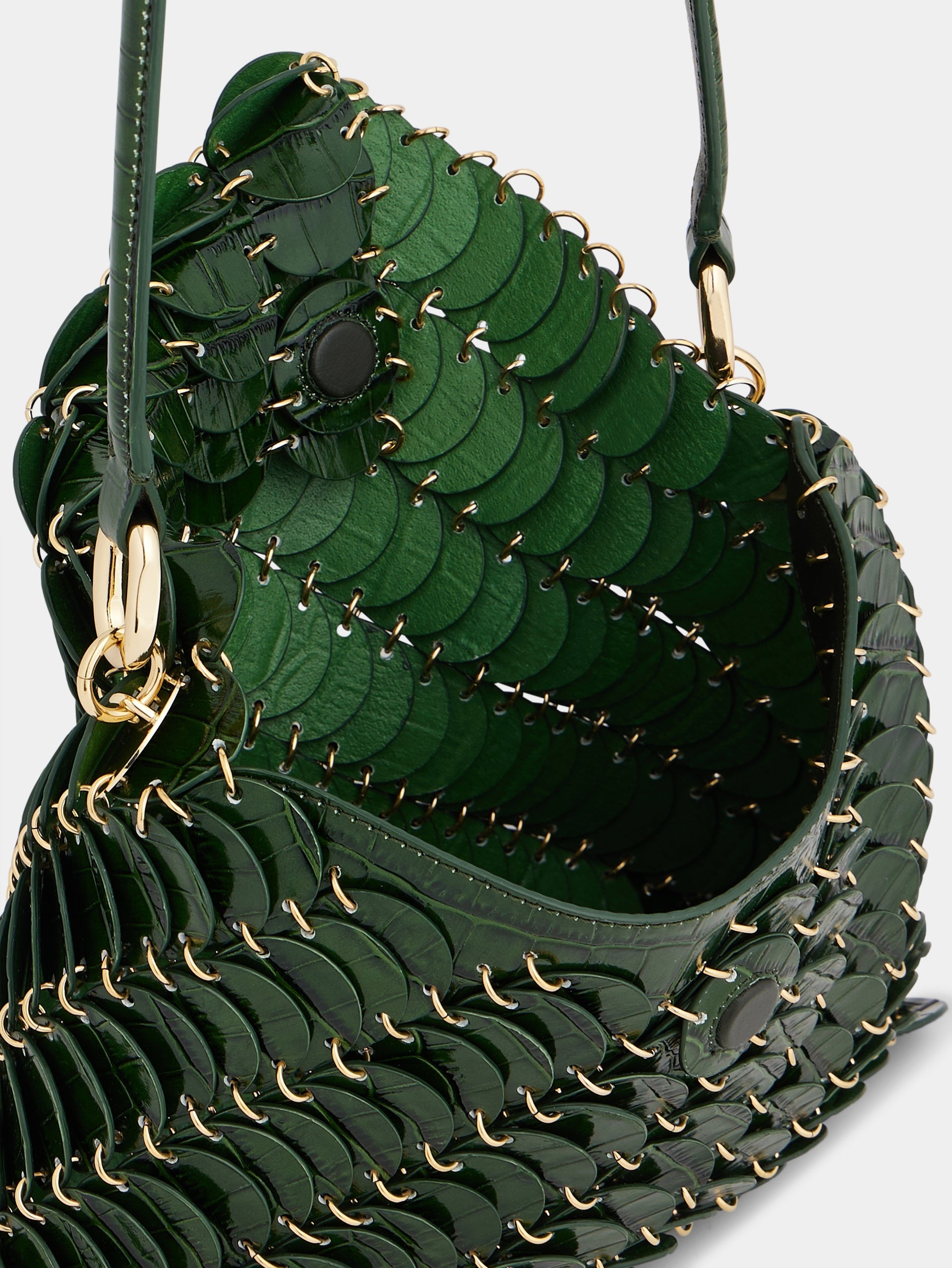 GREEN PACO LEATHER BAG - 5
