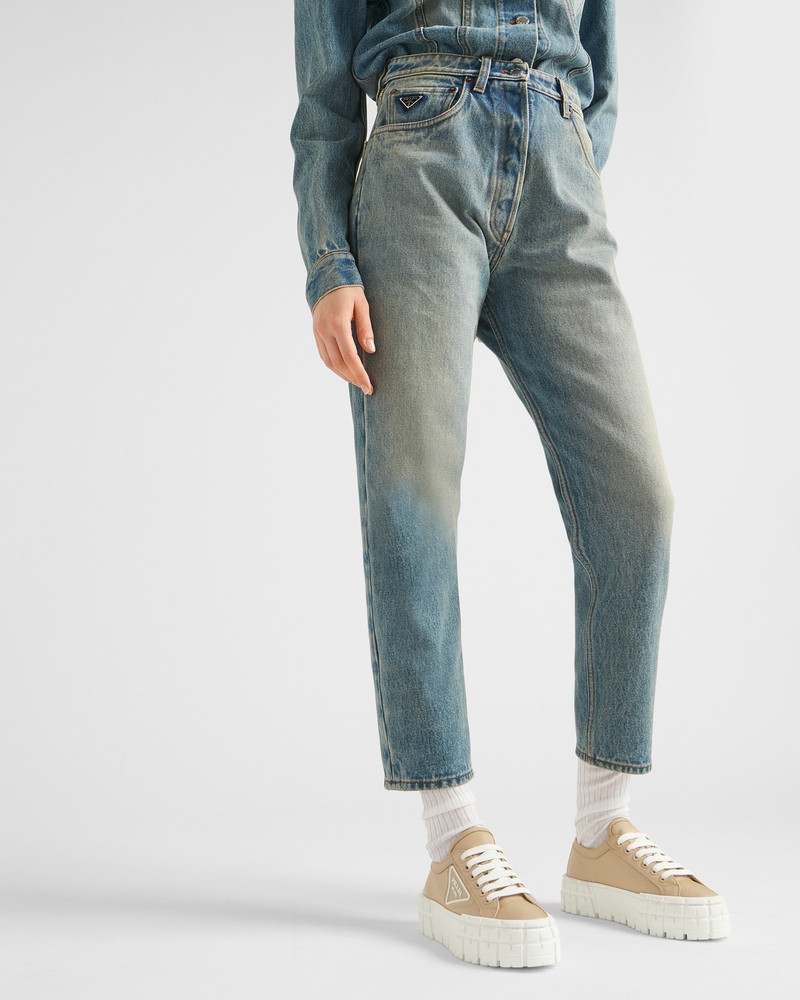 Prada Double Wheel nylon gabardine sneakers outlook