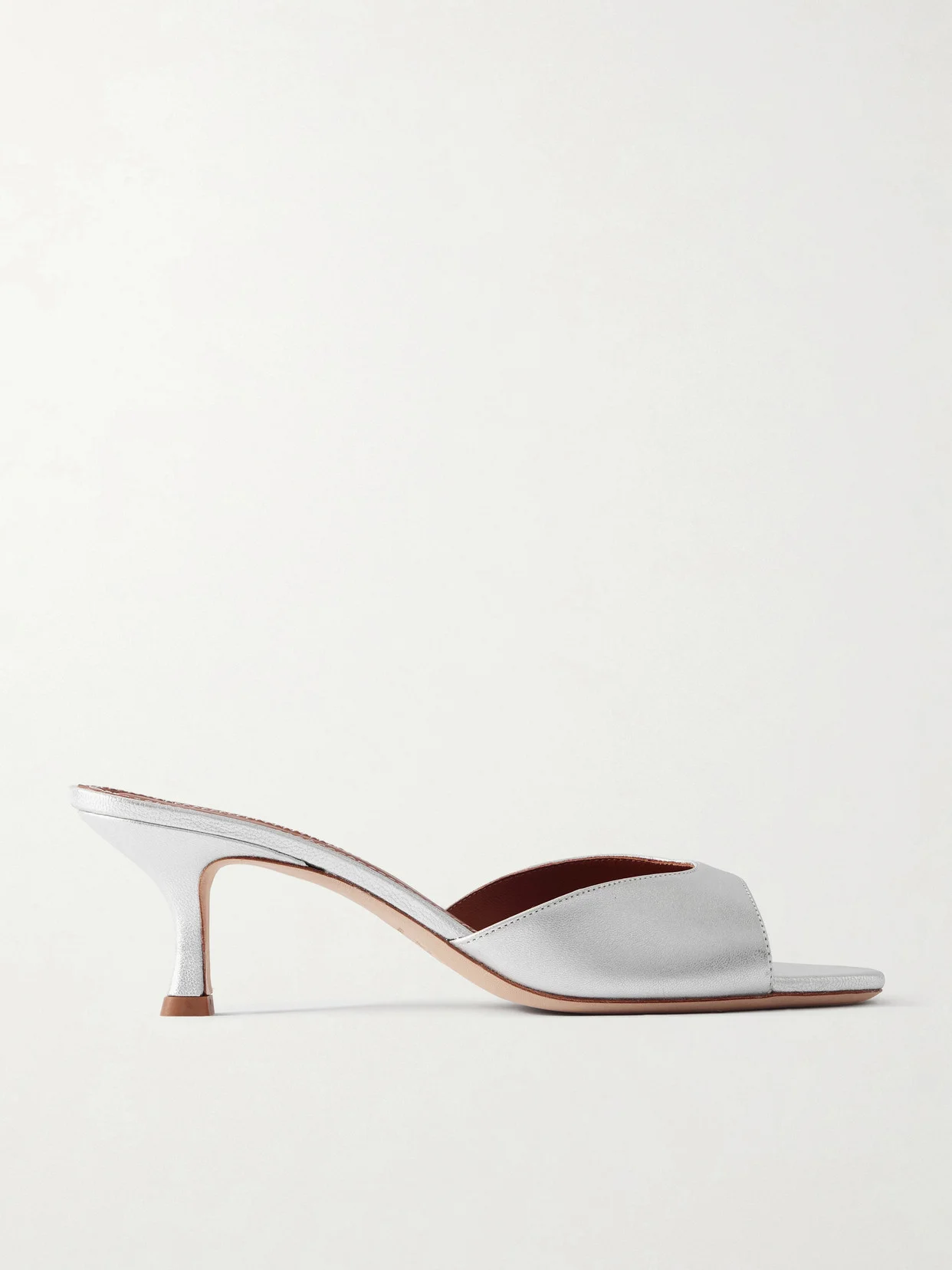 Brigitte Metallic Leather Mules - 1