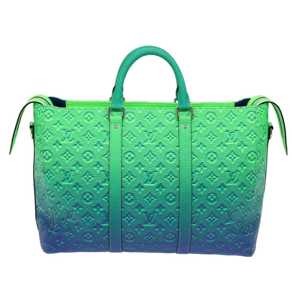 LOUIS VUITTON Monogram Illusion Keepall Tote Bag Neon Green M59688 - 2