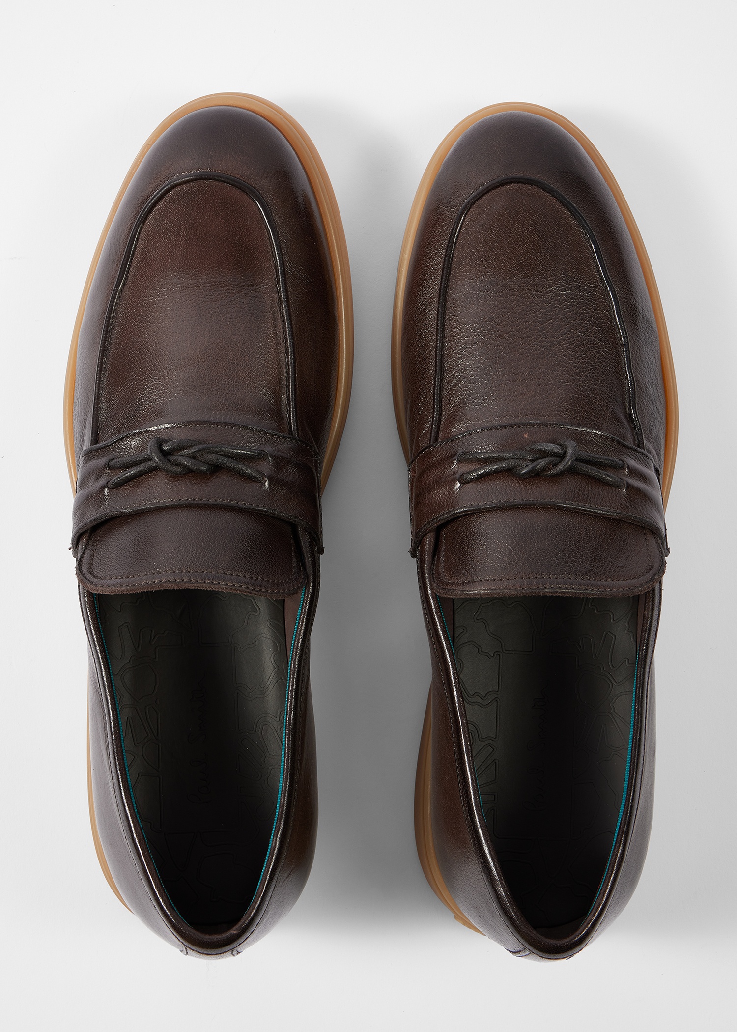 Dark Brown Leather 'Montalcini' Loafers - 3