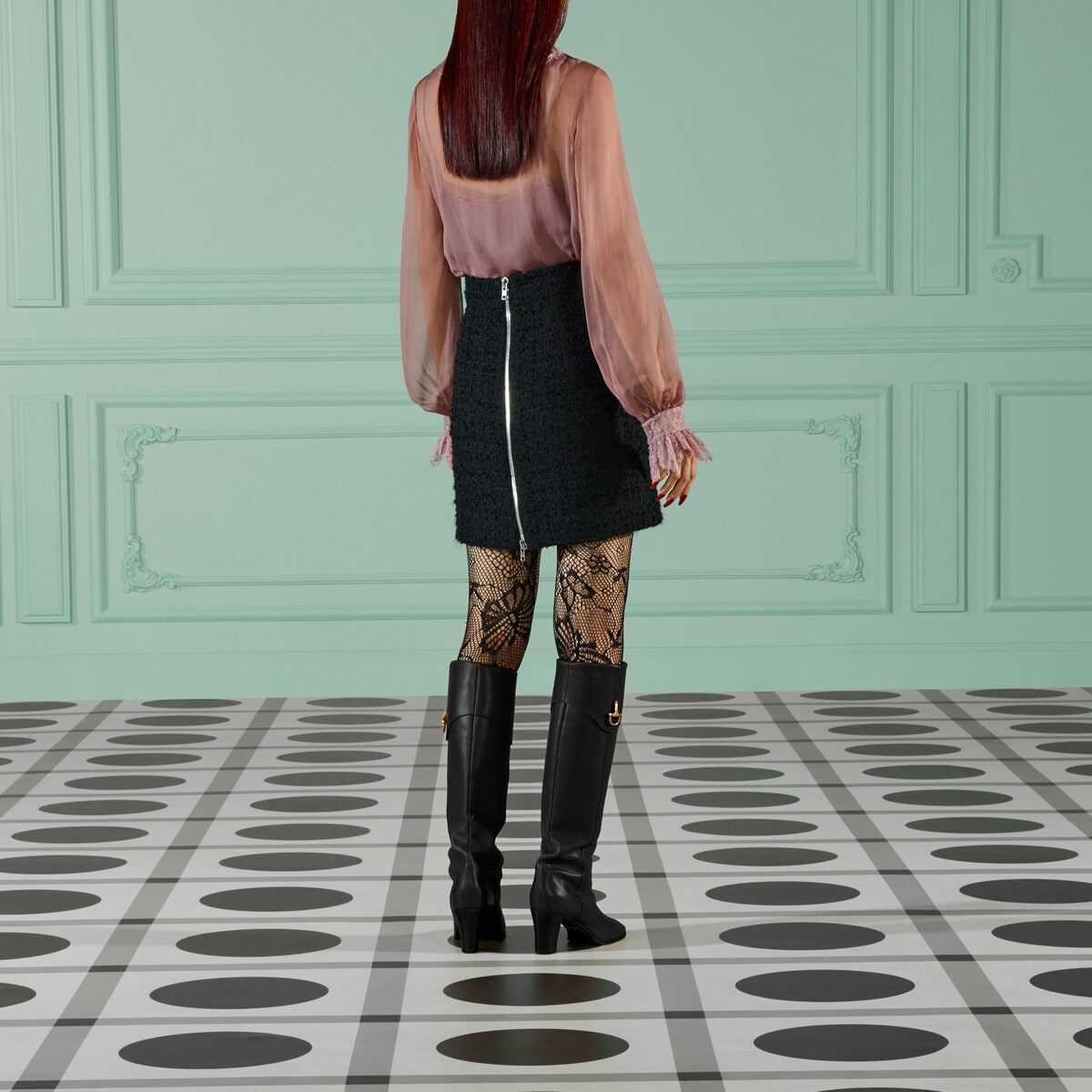 Wool tweed mini skirt - 6