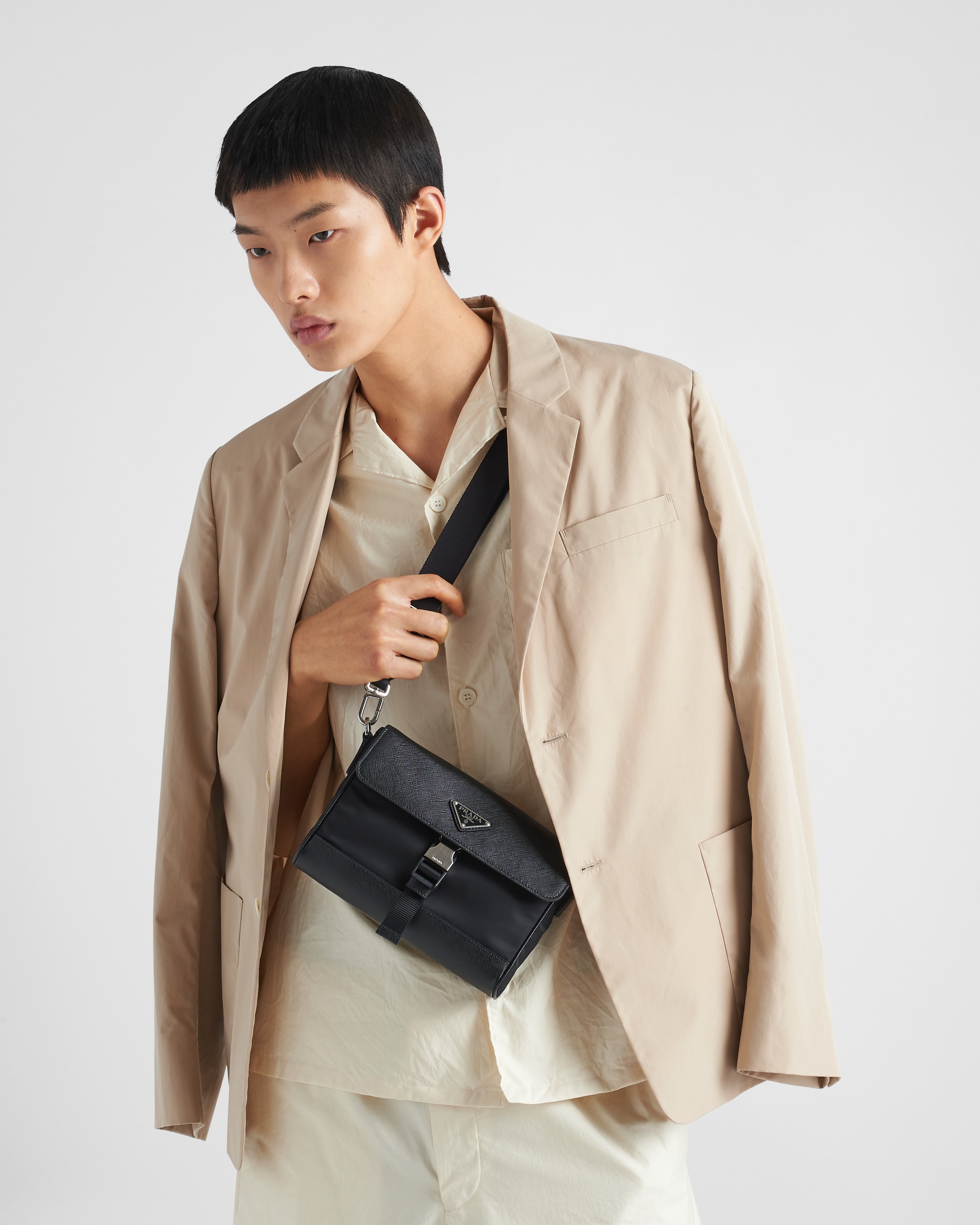 Re-Nylon and Saffiano shoulder bag - 8