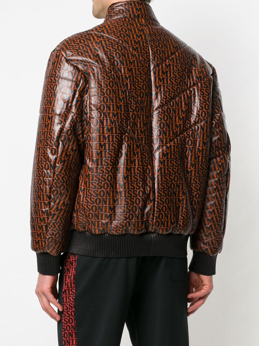 logo print bomber jacket - 4