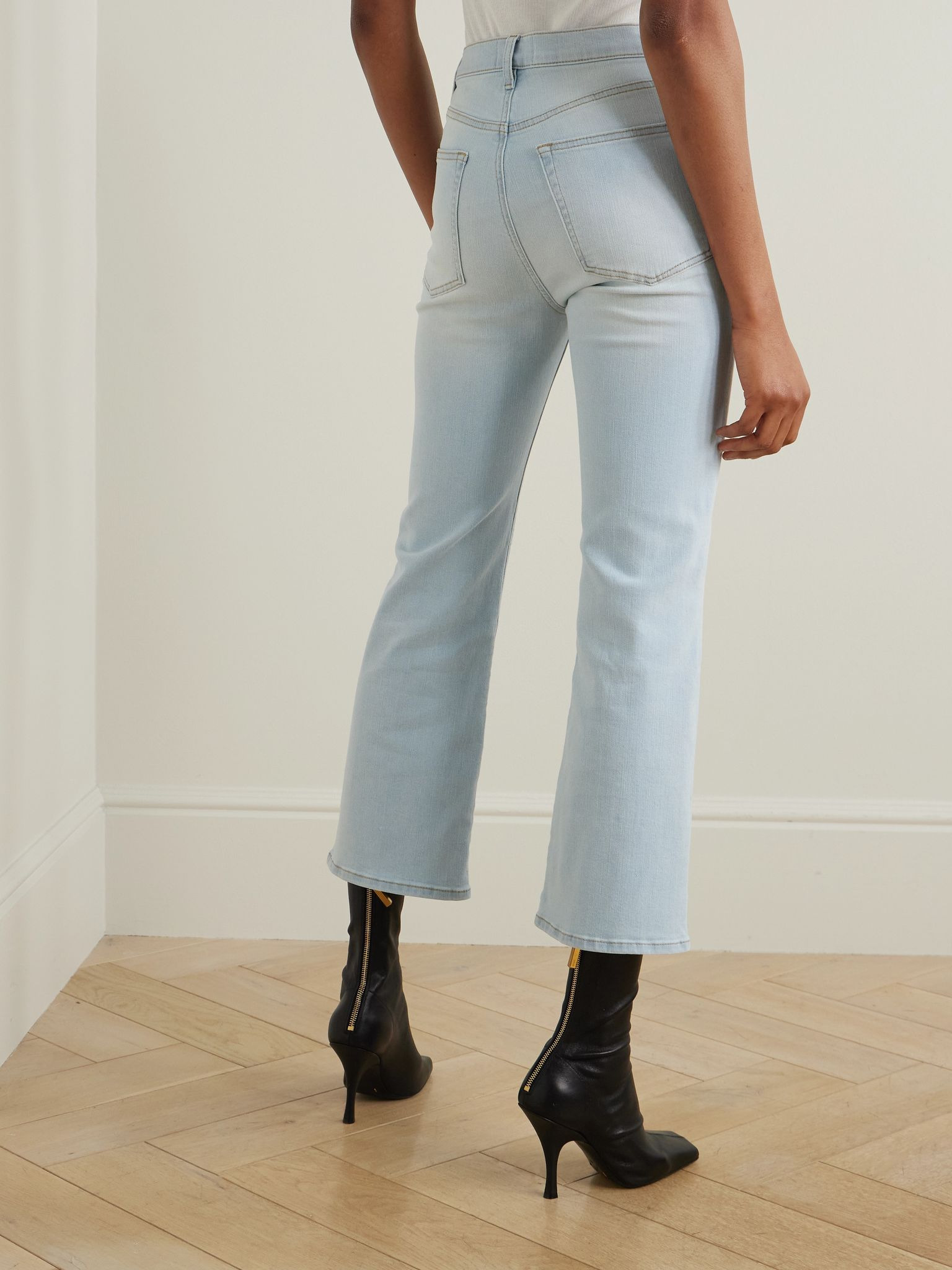 Reboot Crop stretch high-rise bootcut jeans Light denim - 4