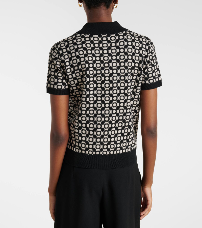 Medera wool jacquard polo sweater 5