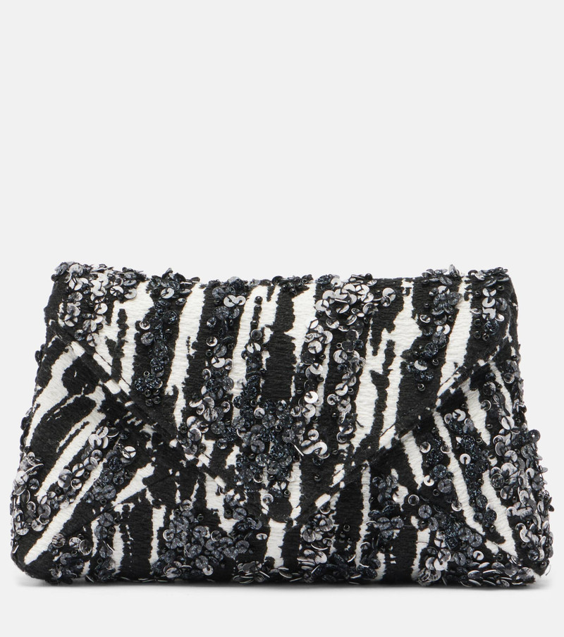 Sequined jacquard clutch 1