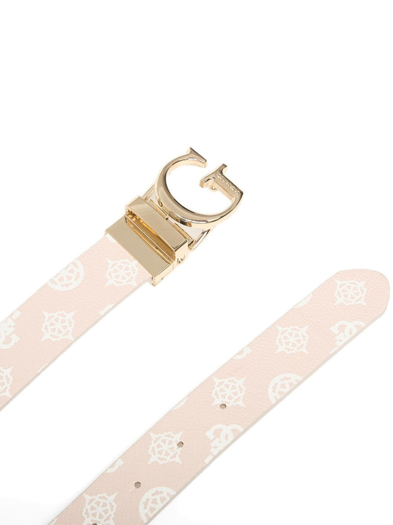 GUESS USA monogram-print logo-buckle belt outlook