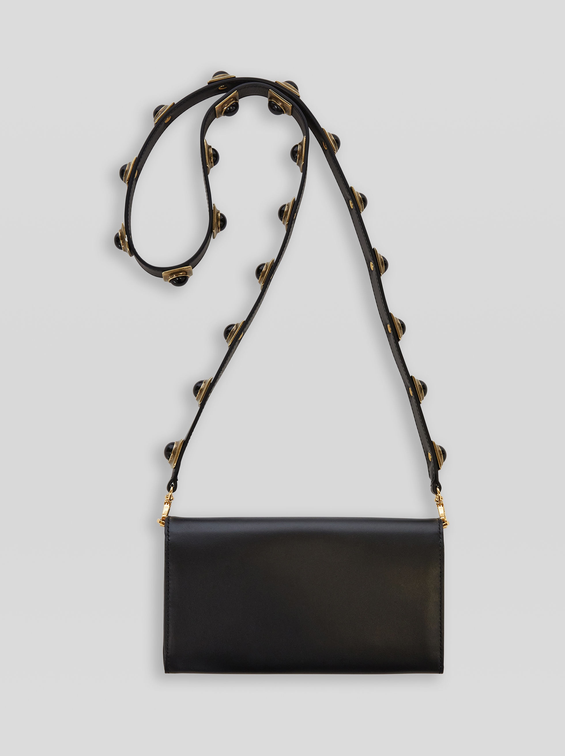 CROWN ME LEATHER PURSE WITH SHOULDER STRAP - 3