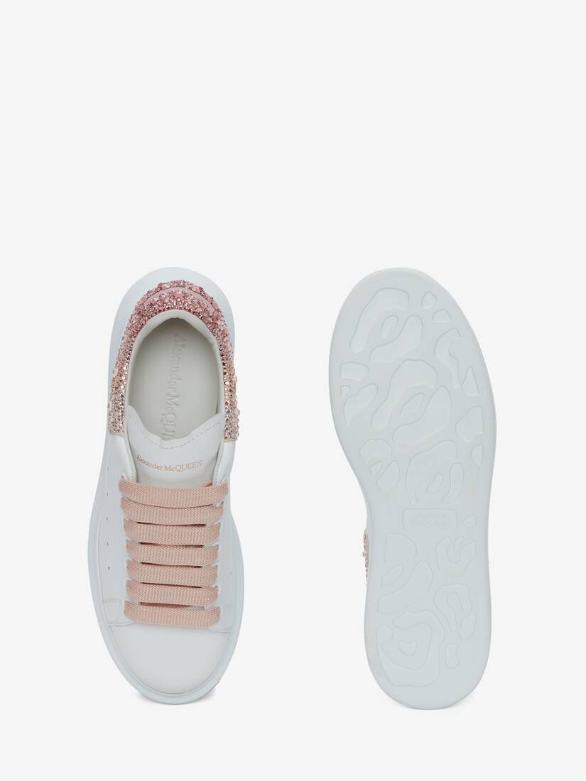 Oversized Sneaker in White/pink - 4