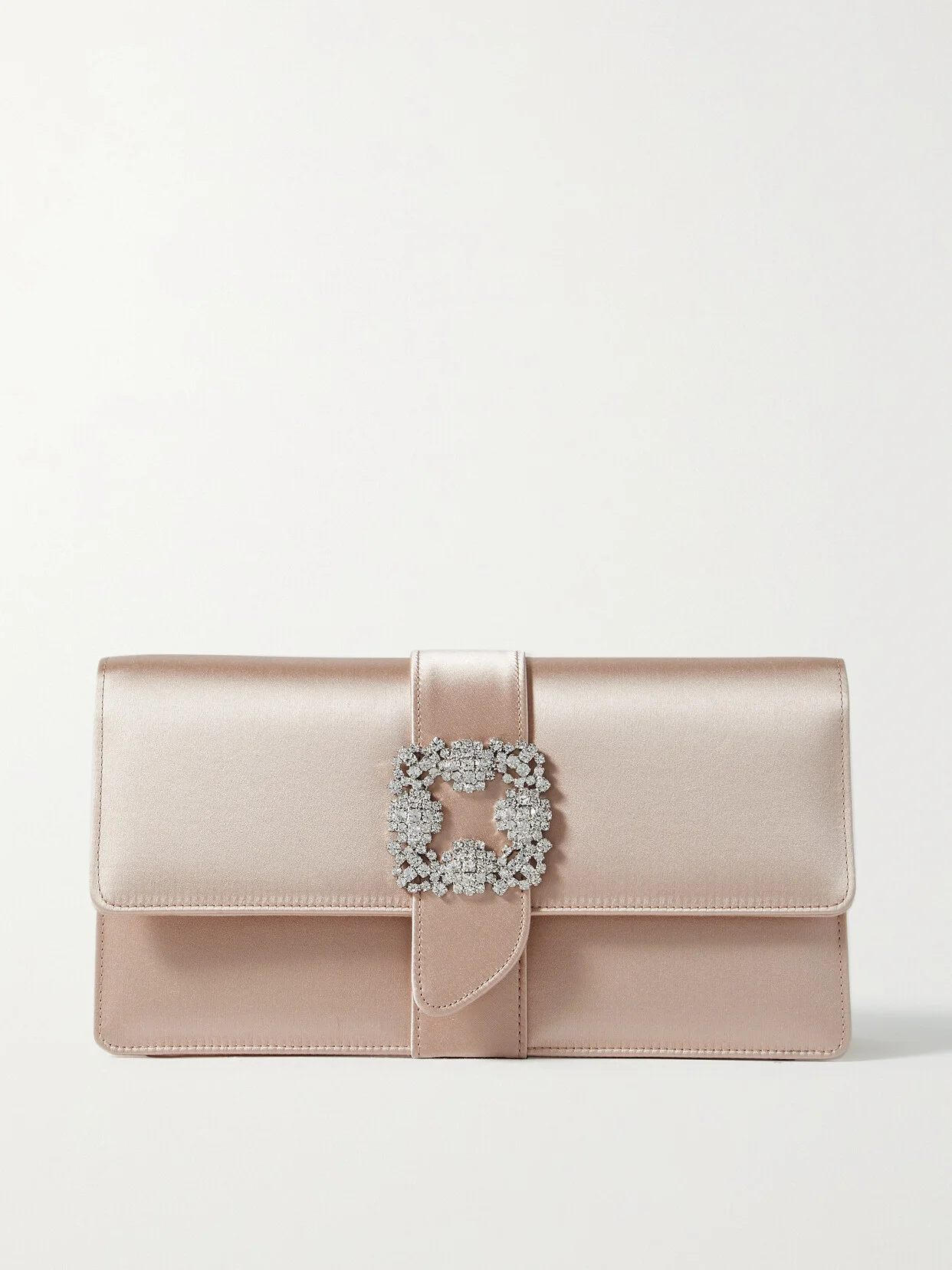Capri Crystal-embellished Satin Clutch - 1