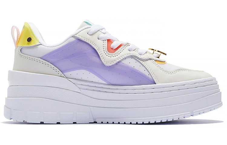 (WMNS) Li-Ning x Weiwu Classic Platform Shoes 'White Purple' AGCS198-1 - 2