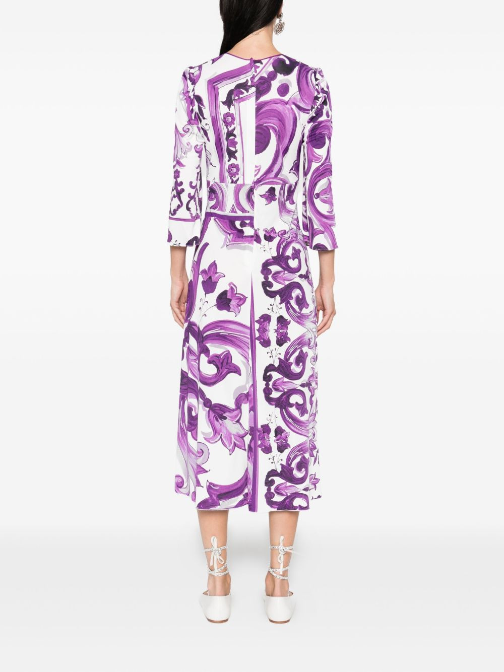 Maiolica-print dress - 4