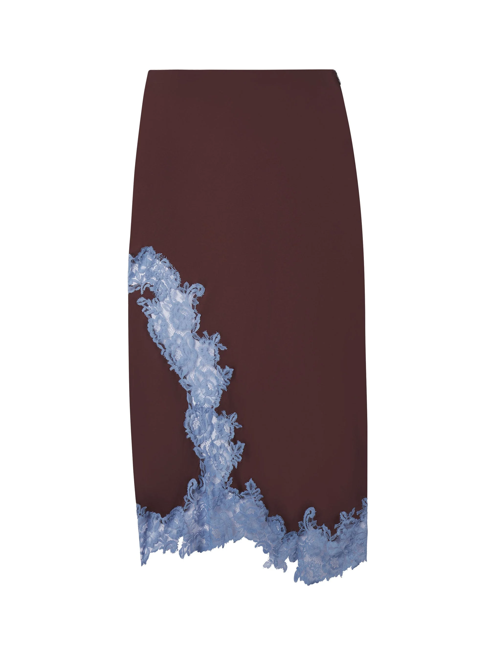 Olivia Satin and Lace Midi Skirt - 1