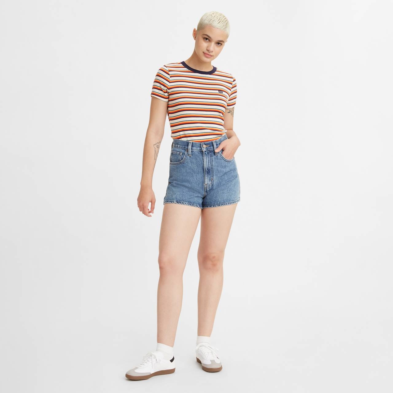 HIGH WAISTED MOM WOMEN'S SHORTS - 2
