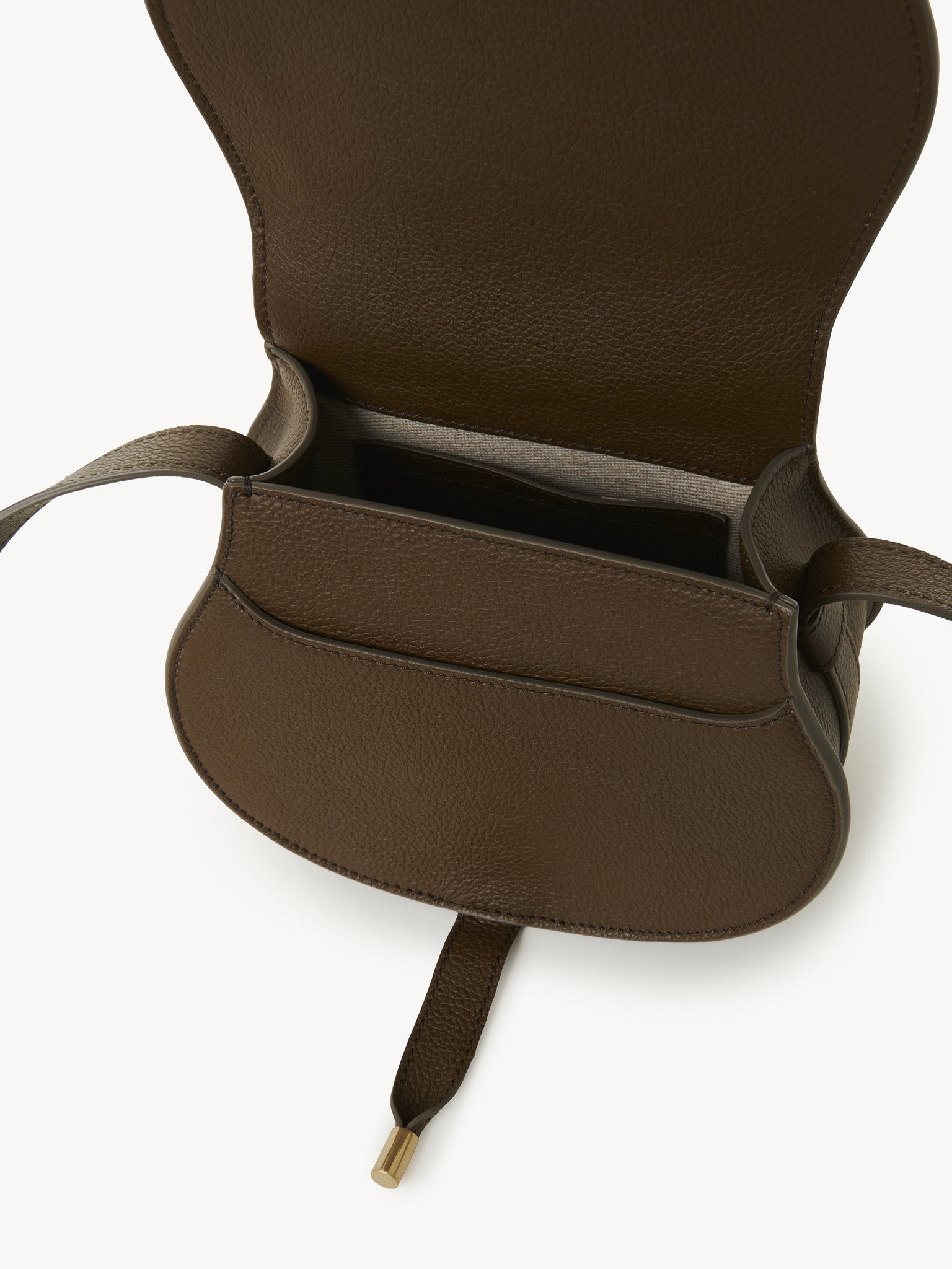 SMALL MARCIE SADDLE BAG IN GRAINED LEATHER - 5