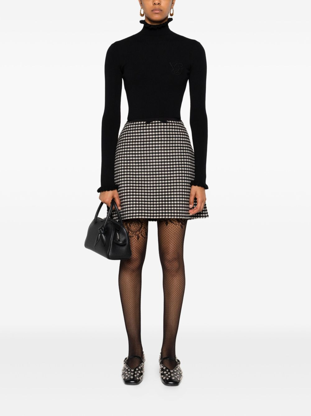 gingham mini skirt - 2