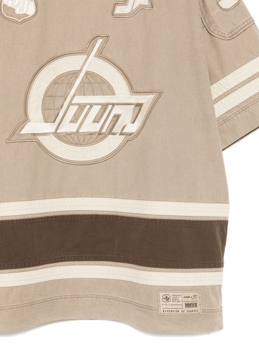 logo-embroidered T-shirt - 3