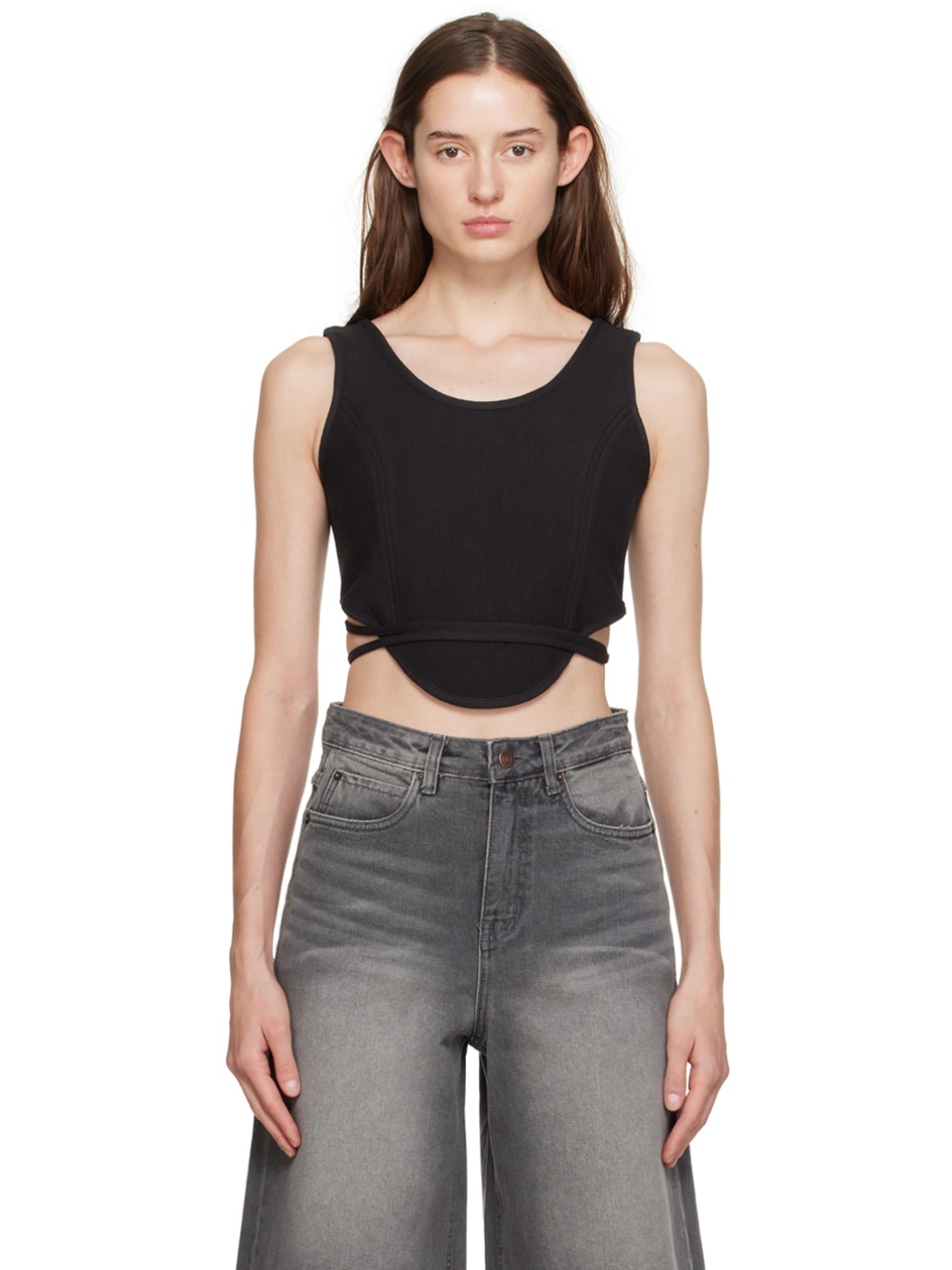 Black Convertible Tank Top - 1
