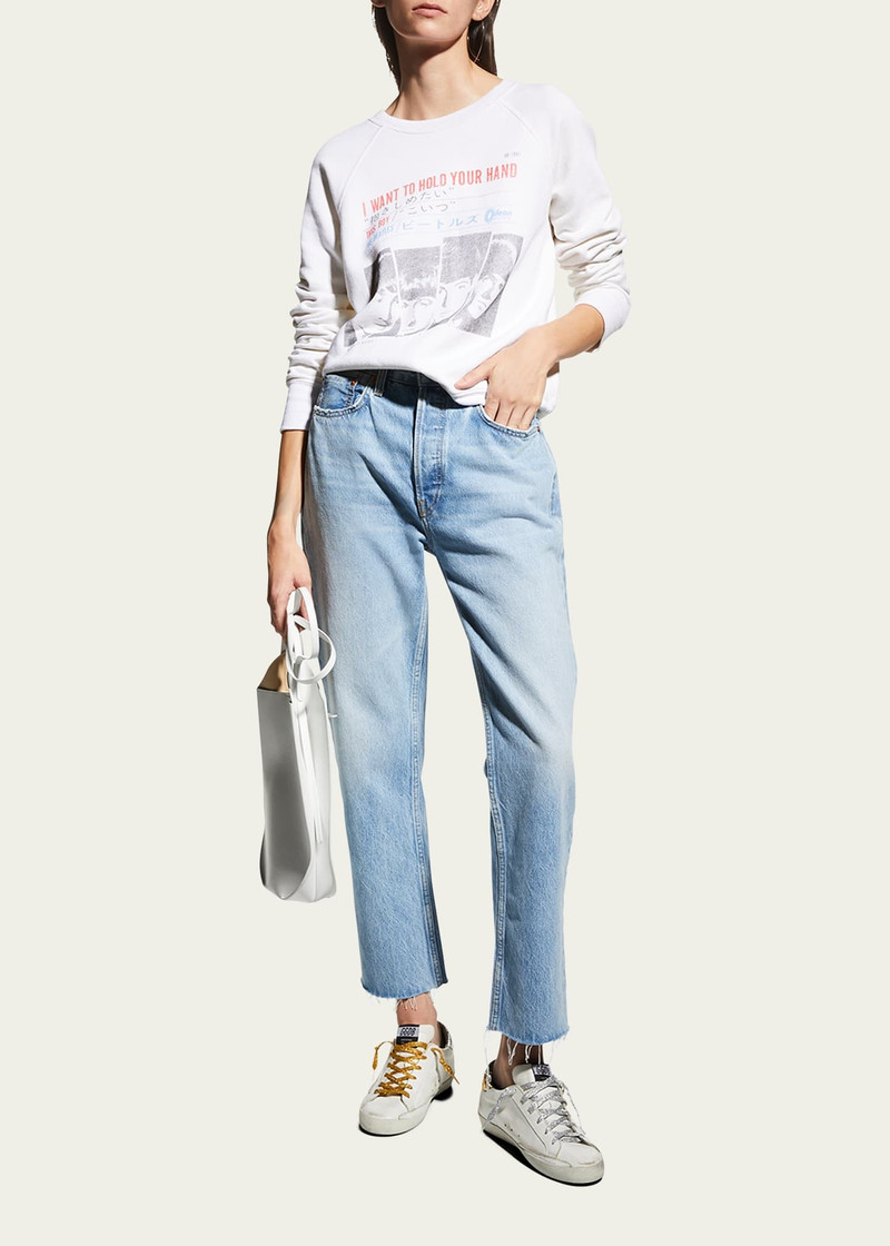 RE/DONE High-Rise Stovepipe Jeans with Raw-Edge Hem outlook