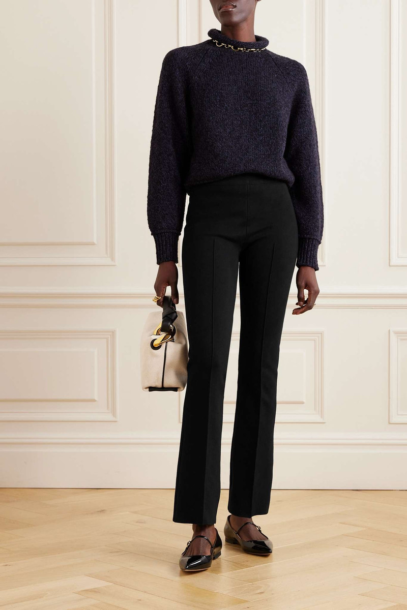HIGH SPORT Long Kick stretch-cotton flared pants outlook