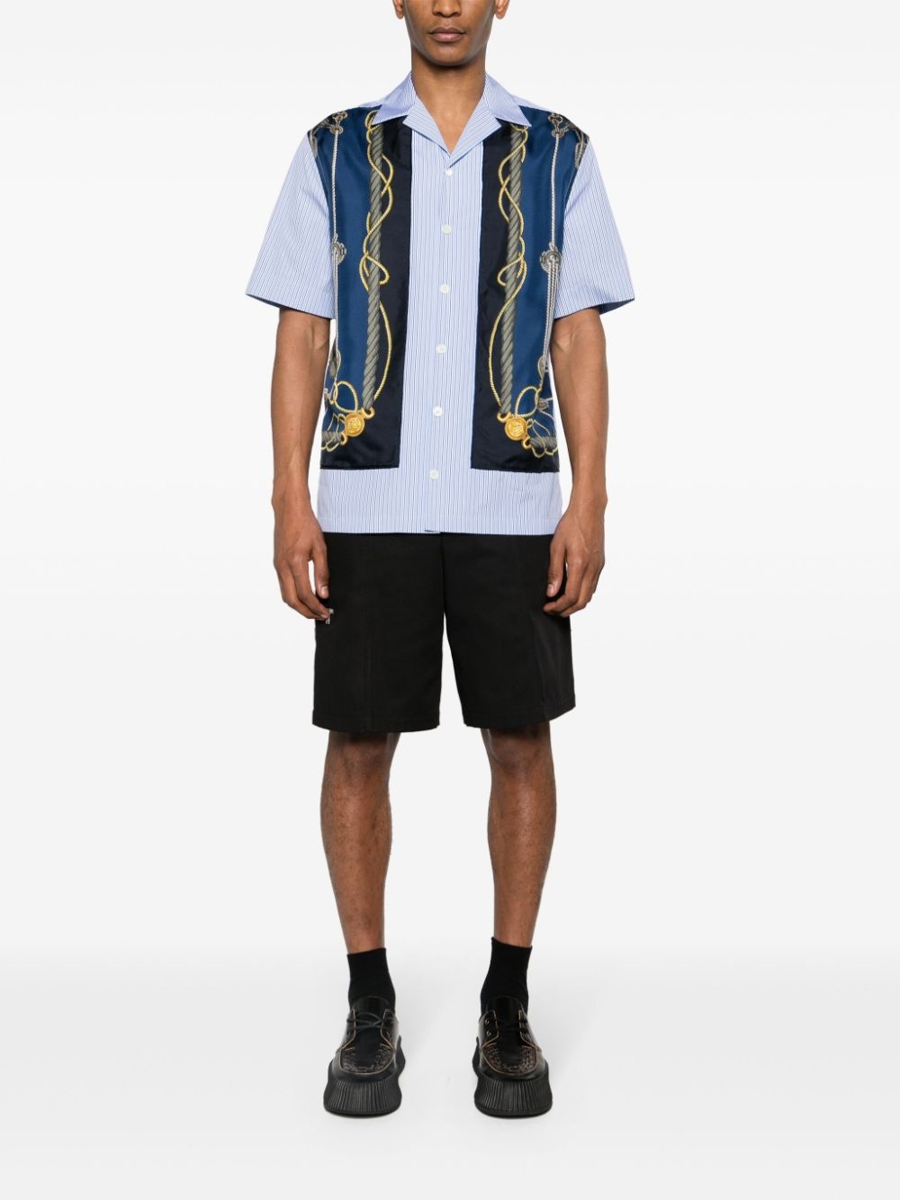 Nautical-print striped shirt - 2