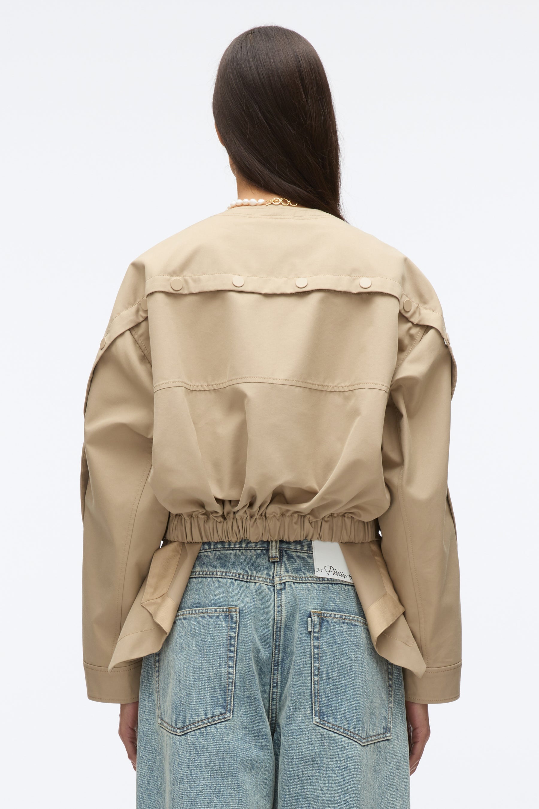 Cargo Jacket with Flounce Hem - 5