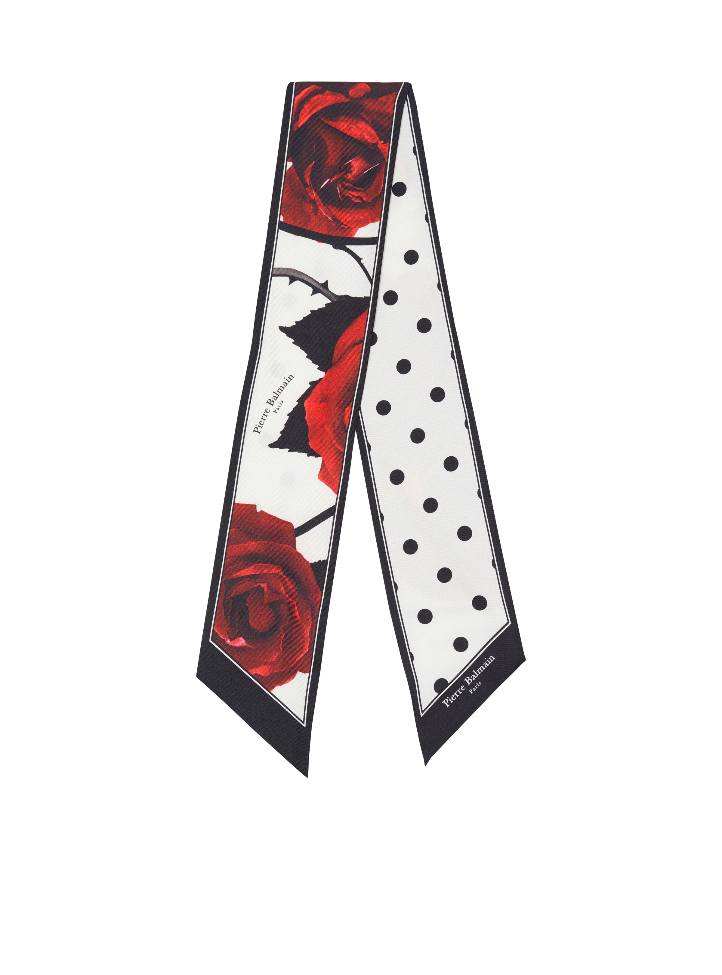 Red Roses and Polka Dots printed bandana - 1