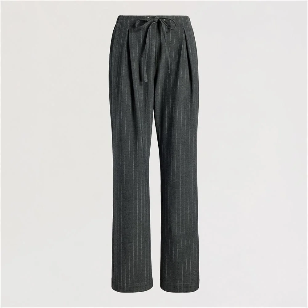 Drawstring Pleat Pant - 1