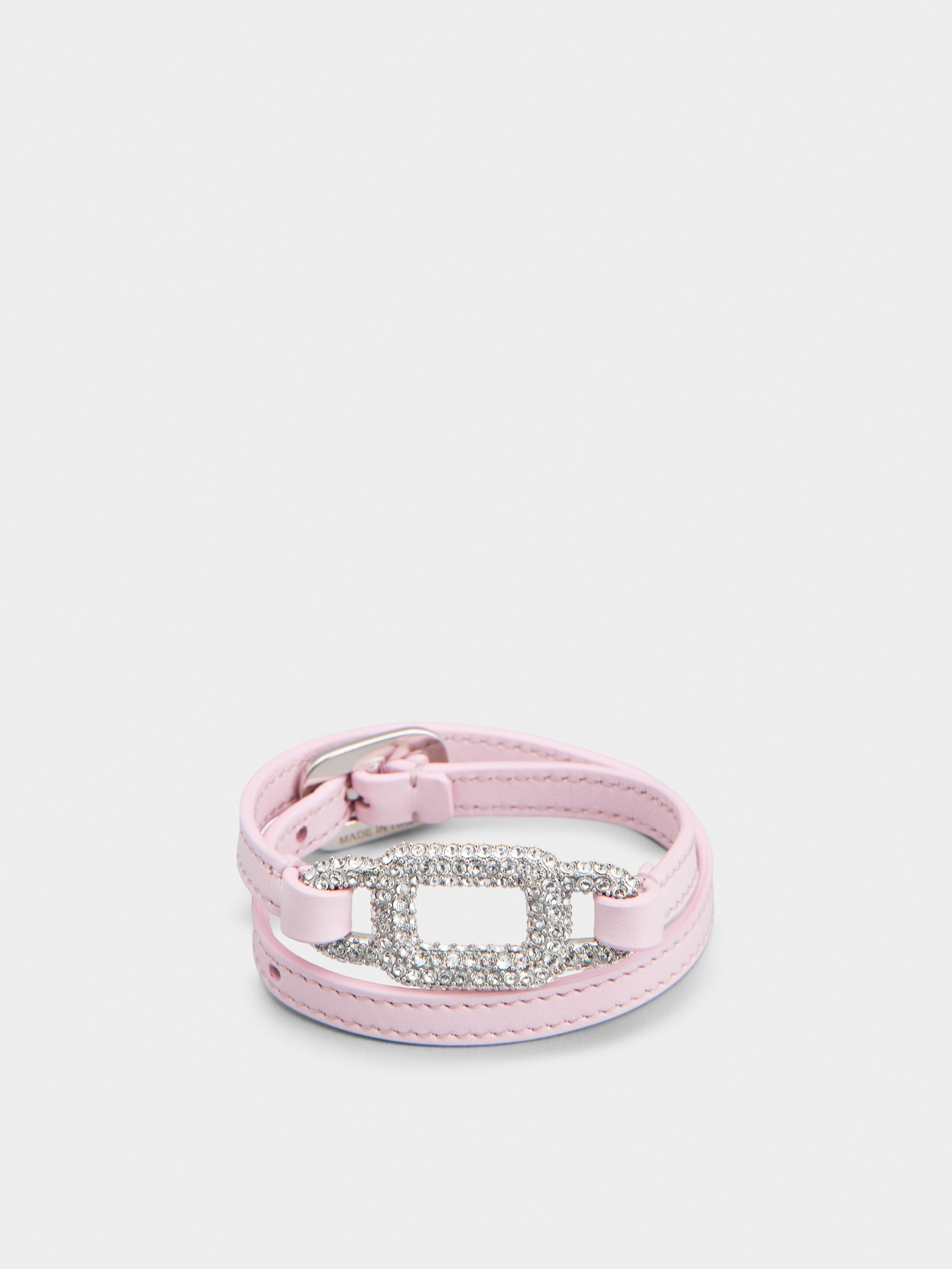 Viv' Choc Strass Bracelet in Leather - 1